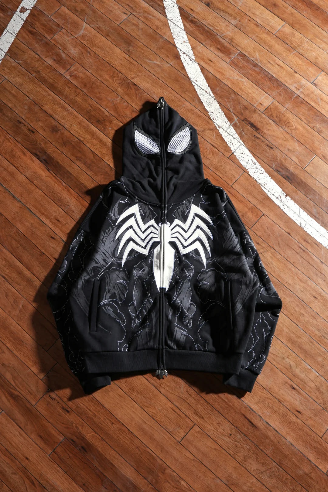 Symbiote Surge Full Zip Up Hoodie in Black Pre venta | CIVIL