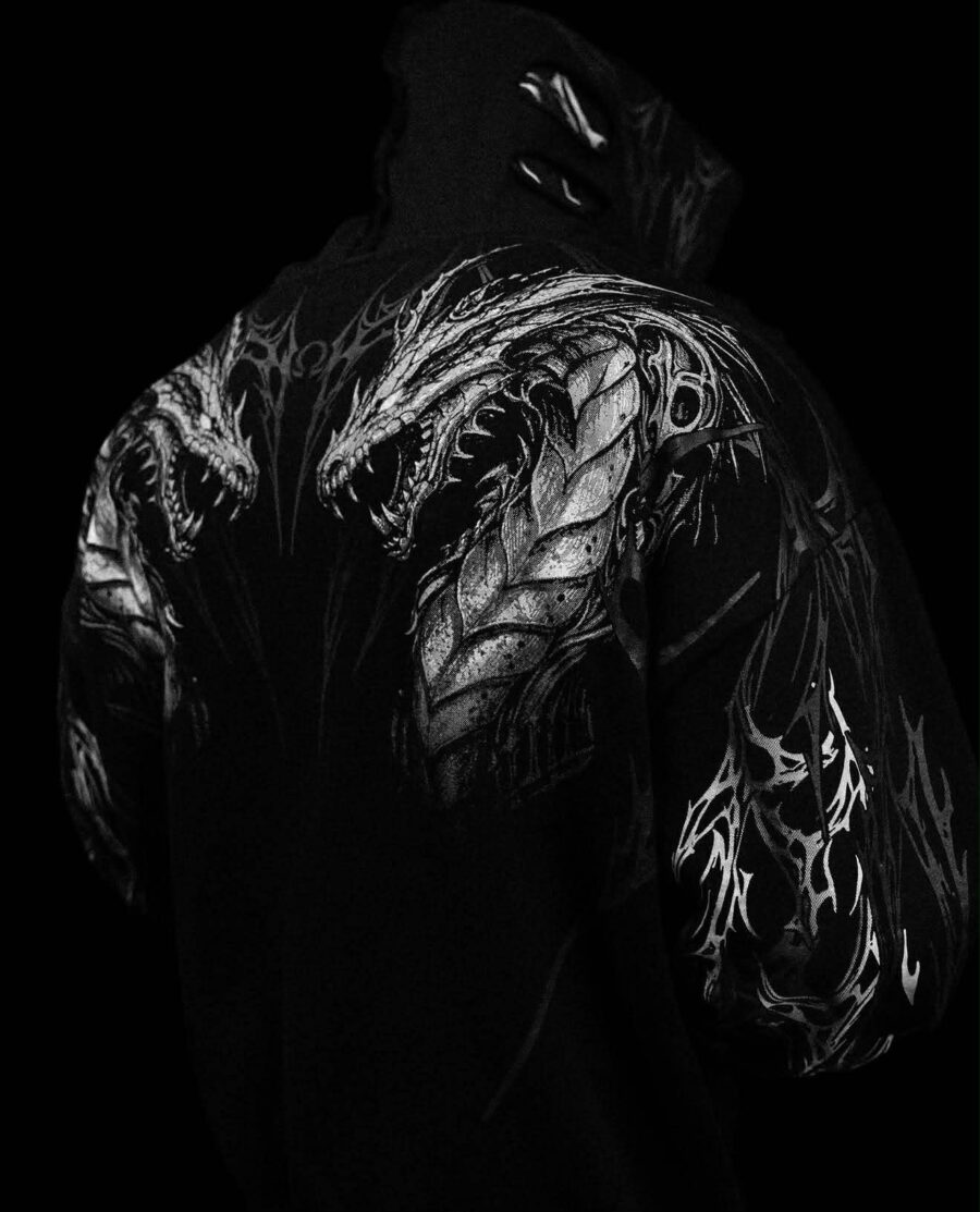 Tarnished Leviathan Oversized Zip-up Hoodie [Darkness Abril]