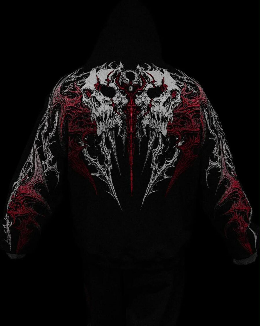 Eclipse Oversized Pullover Hoodie (HEAVENLY RED) Abril