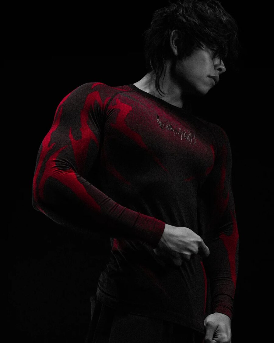 Doom Tech Armored Longsleeve Compression [NIGHTMARE Mayo] | BREATHEDIVINITY