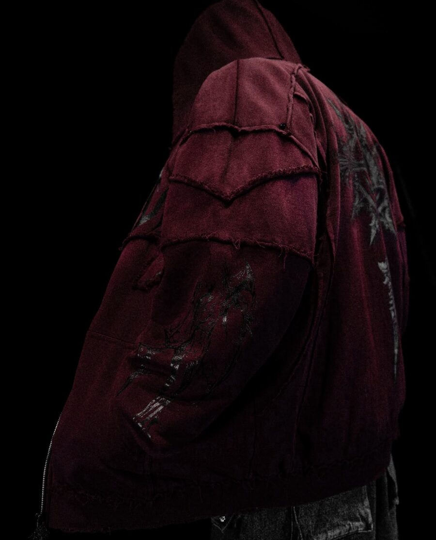 Oversized Ruined Zip-Up [Viola junio] | BREATHEDIVINITY