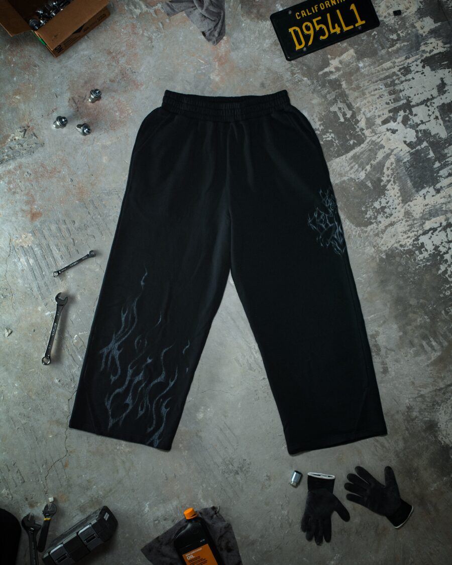 Ghost Sweatpants Grey Print | CONTROLLED INSANITY