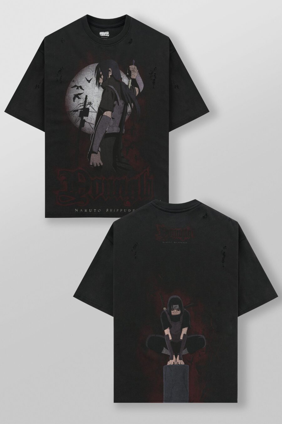 4318 - Naruto Distressed Tees - Itachi