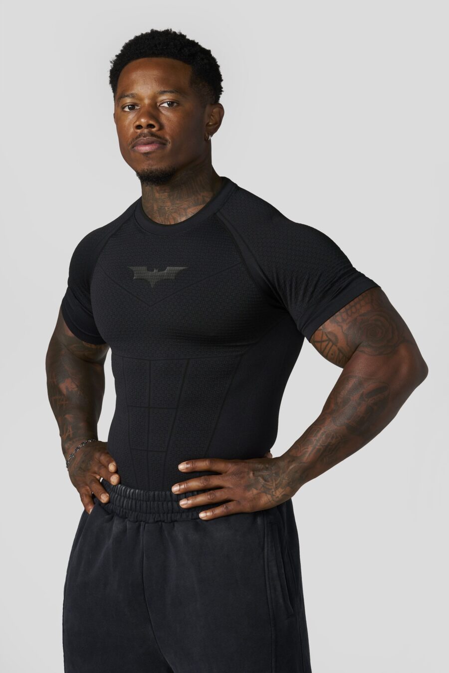 4259 - Batman Compression Tees New Colors - All Black